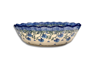 A89 Bunzlau Ovale schaal, 22 X 14,5 cm 2415X
